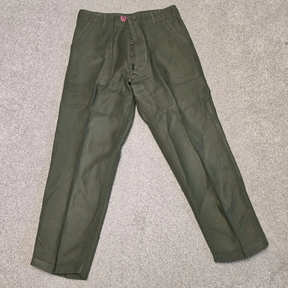 Vintage 1972 34(31)x29 VIETNAM Army Trousers OG-107 Sateen Type 1 Pants USA